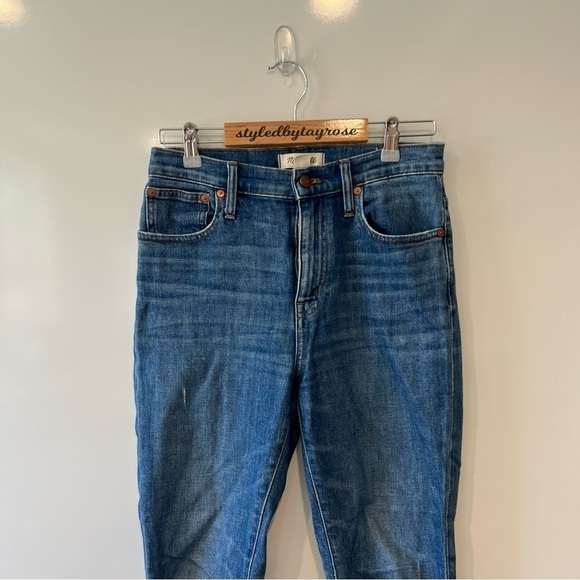 Madewell The High-Rise Slim Boyjean Crop in Barksdale Wash - Picture 8 of 14